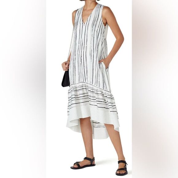 Phillip Lim High-Low Painted Dress Size 0 - Picture 1 of 6